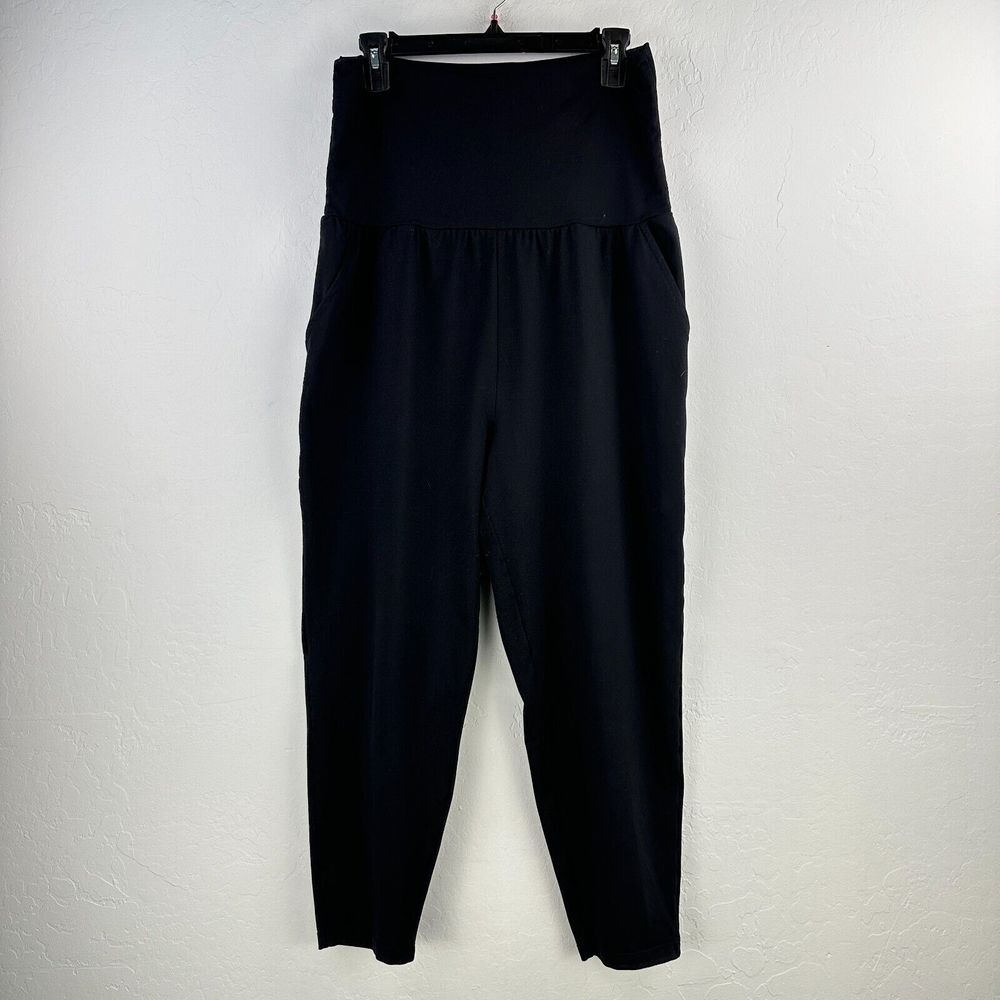 Zella Leggings Womens‎ Medium Black Elastic Waist Pull On High Rise Tapered Leg